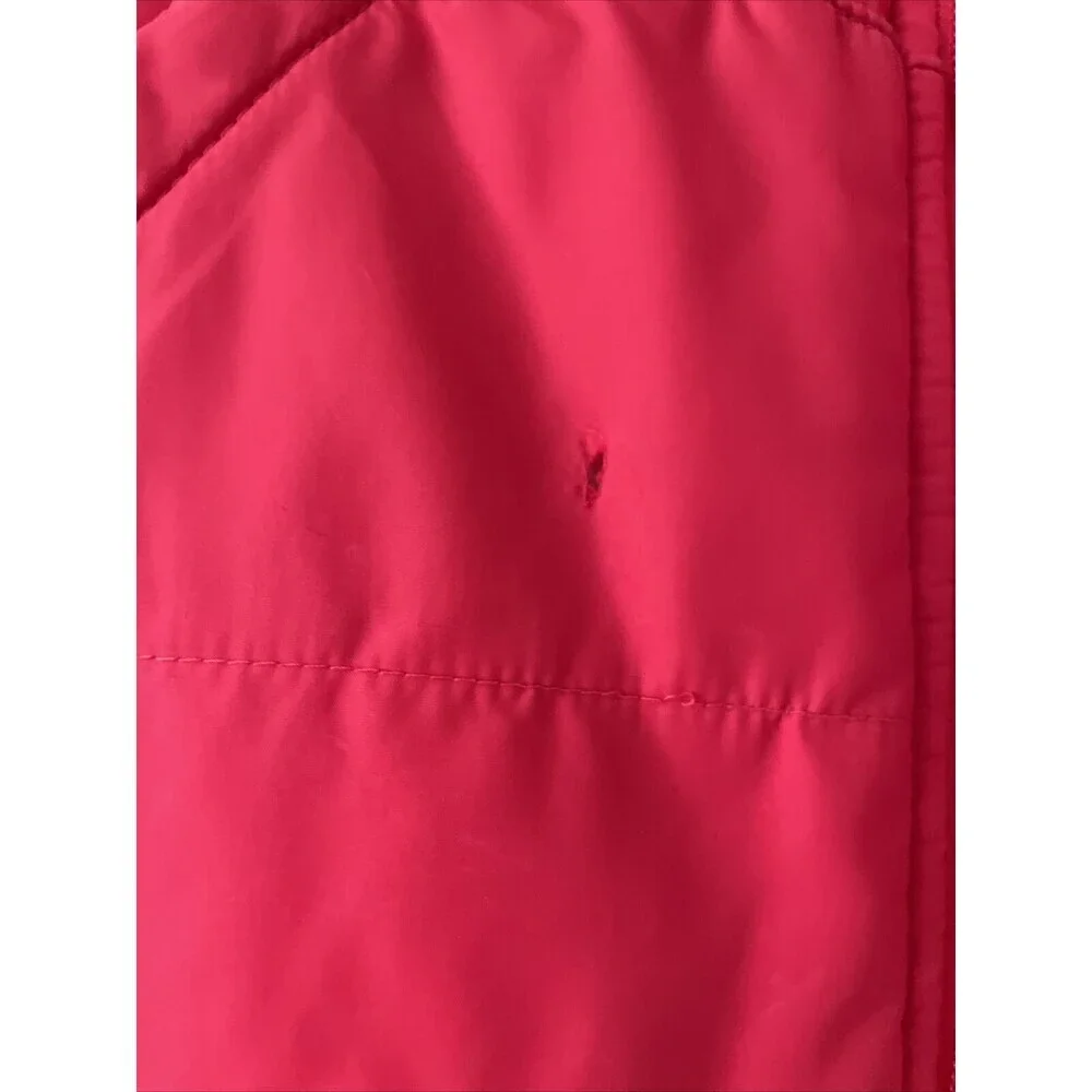 Columbia Girls FLAW Sz S -8 Reversible Puffer Vest Pink Pockets  Zip Pockets